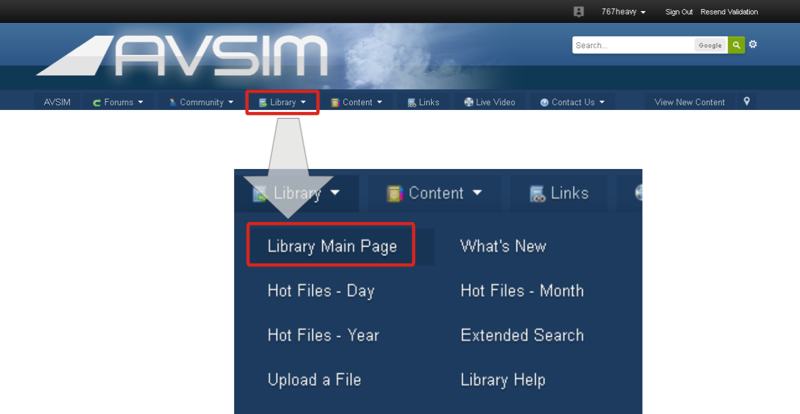 avsim main page after SignIn