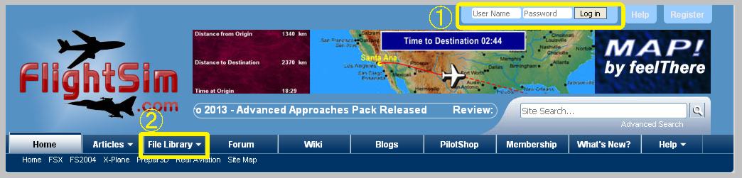flightsim main page